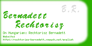 bernadett rechtorisz business card